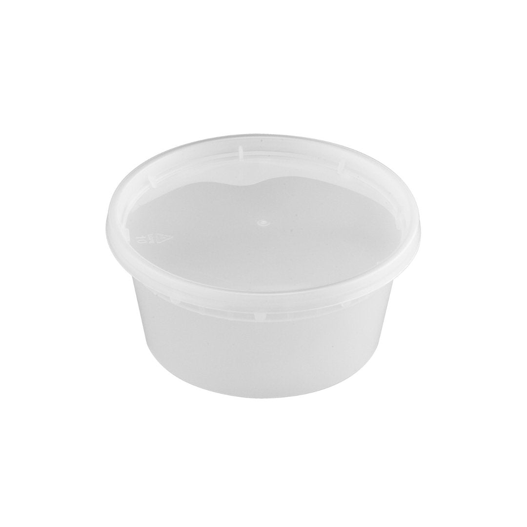 12oz Heavy Duty Deli Container, 240 Combo Sets - Feast Source