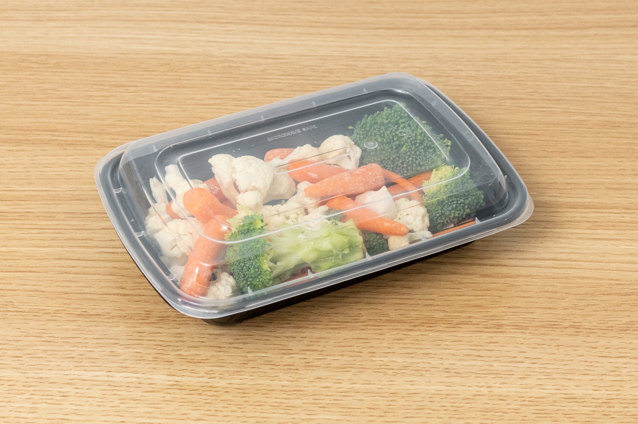 16oz Shallow Rectangular Microwaveable Container with Lid, 150 Sets - Feast Source