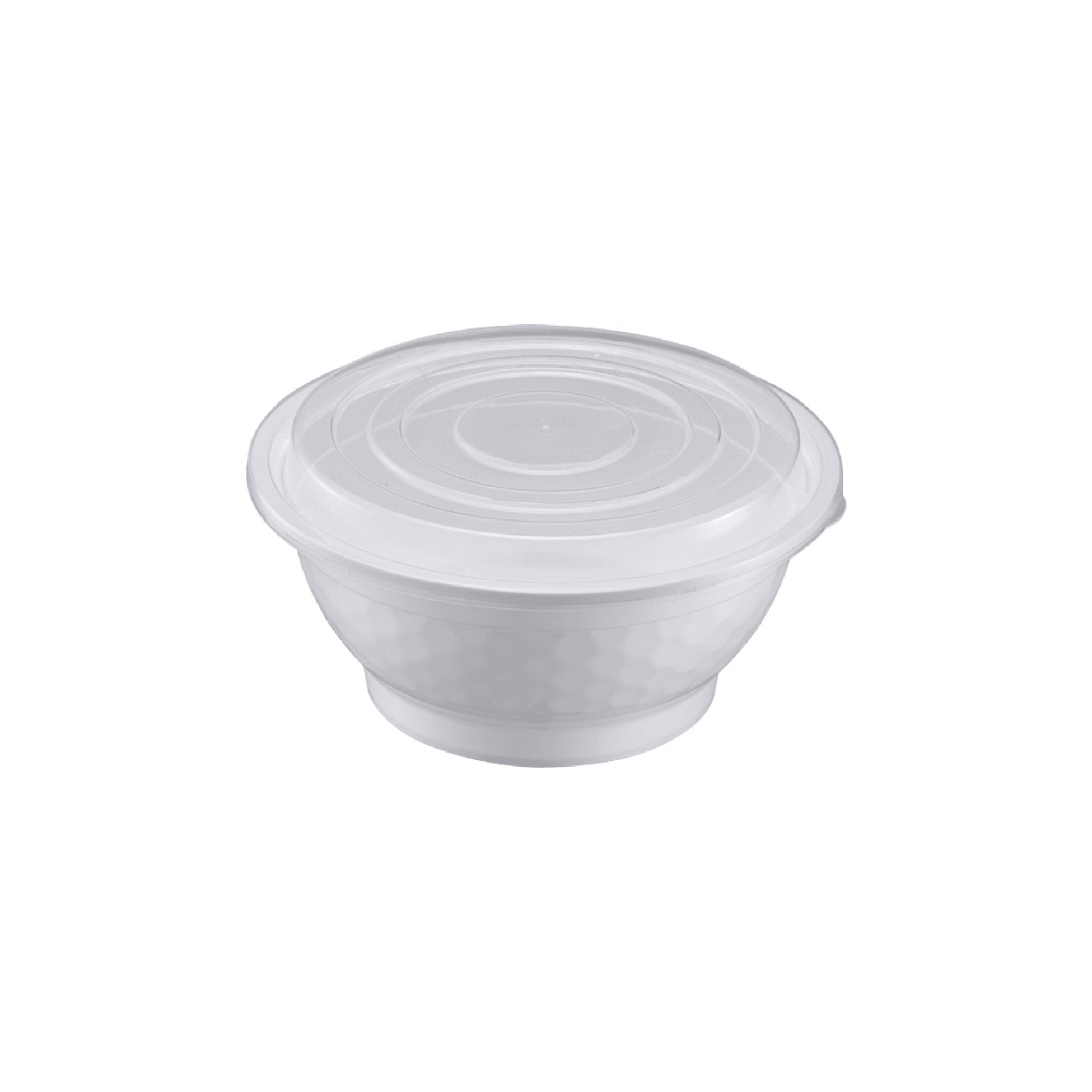 50oz Microwaveable Noodle Bowl with Lid, White, 120 Sets - Feast Source