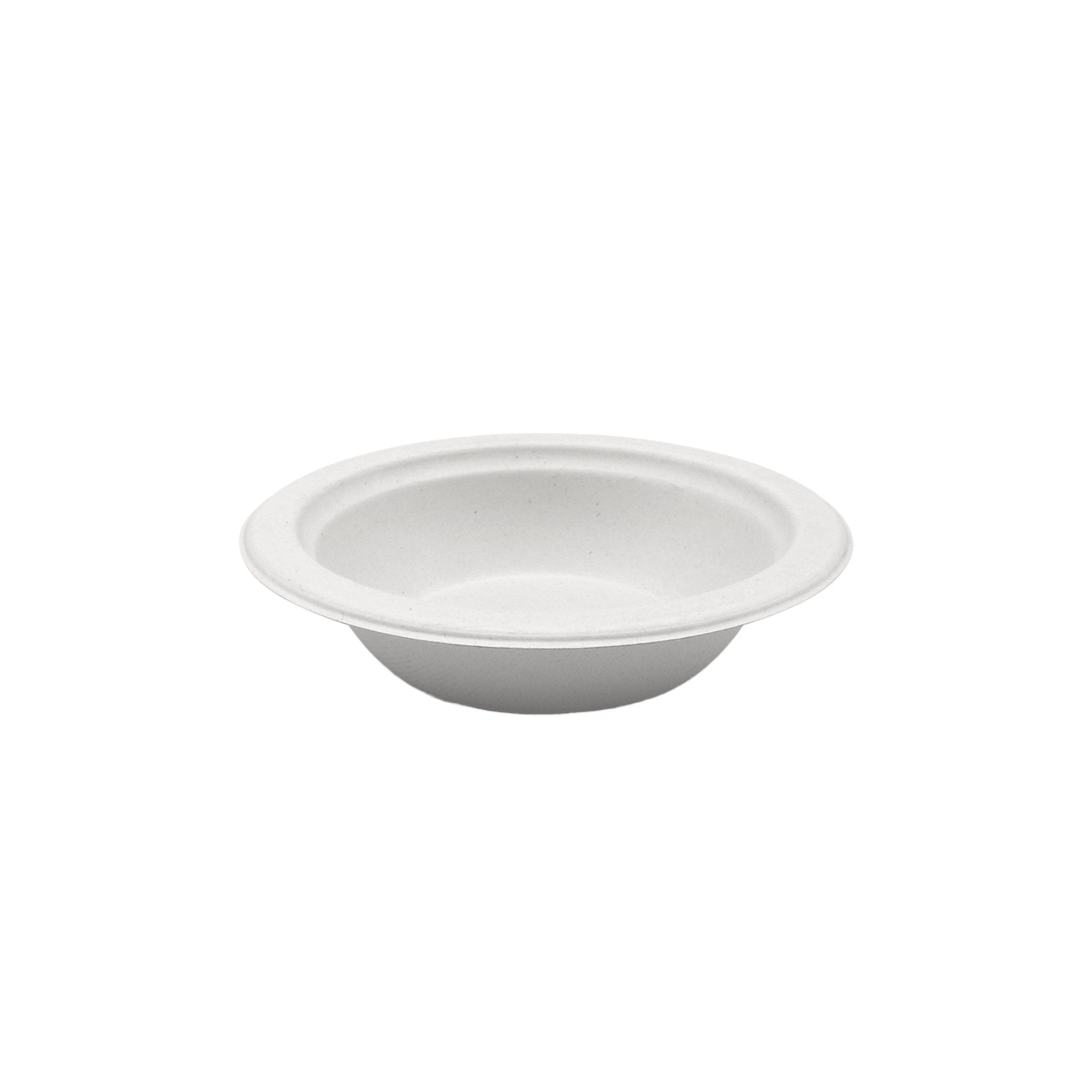 Bagasse 12oz Bowl, White, PFAS FREE, 1000pc - Feast Source