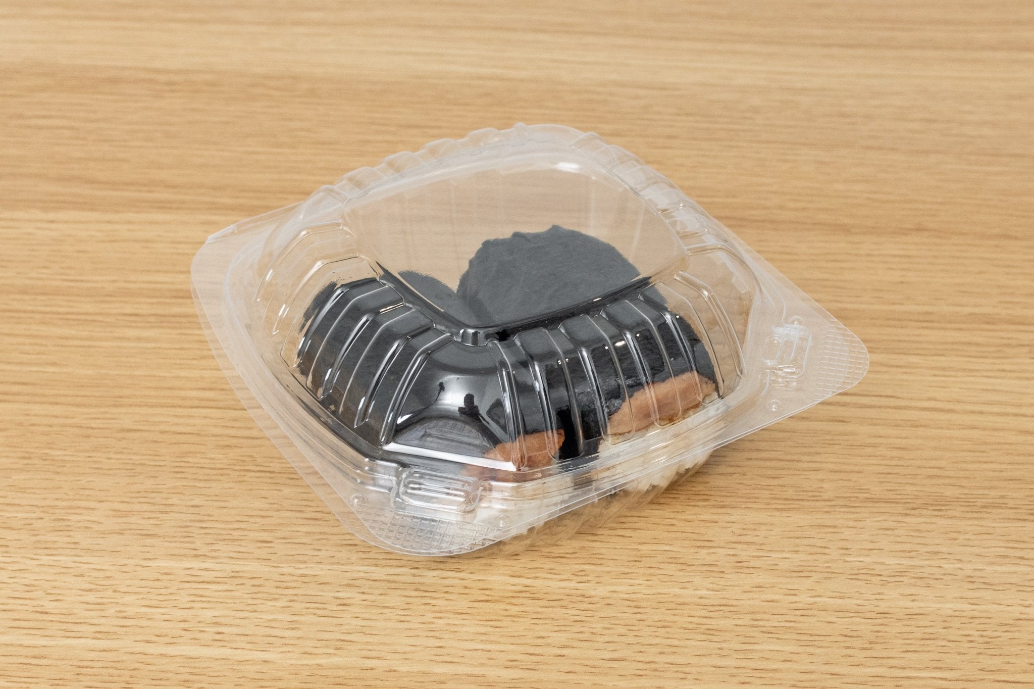 Clear Hinged PS Container, 6" x 6" 3in Tall, 400pc - Feast Source