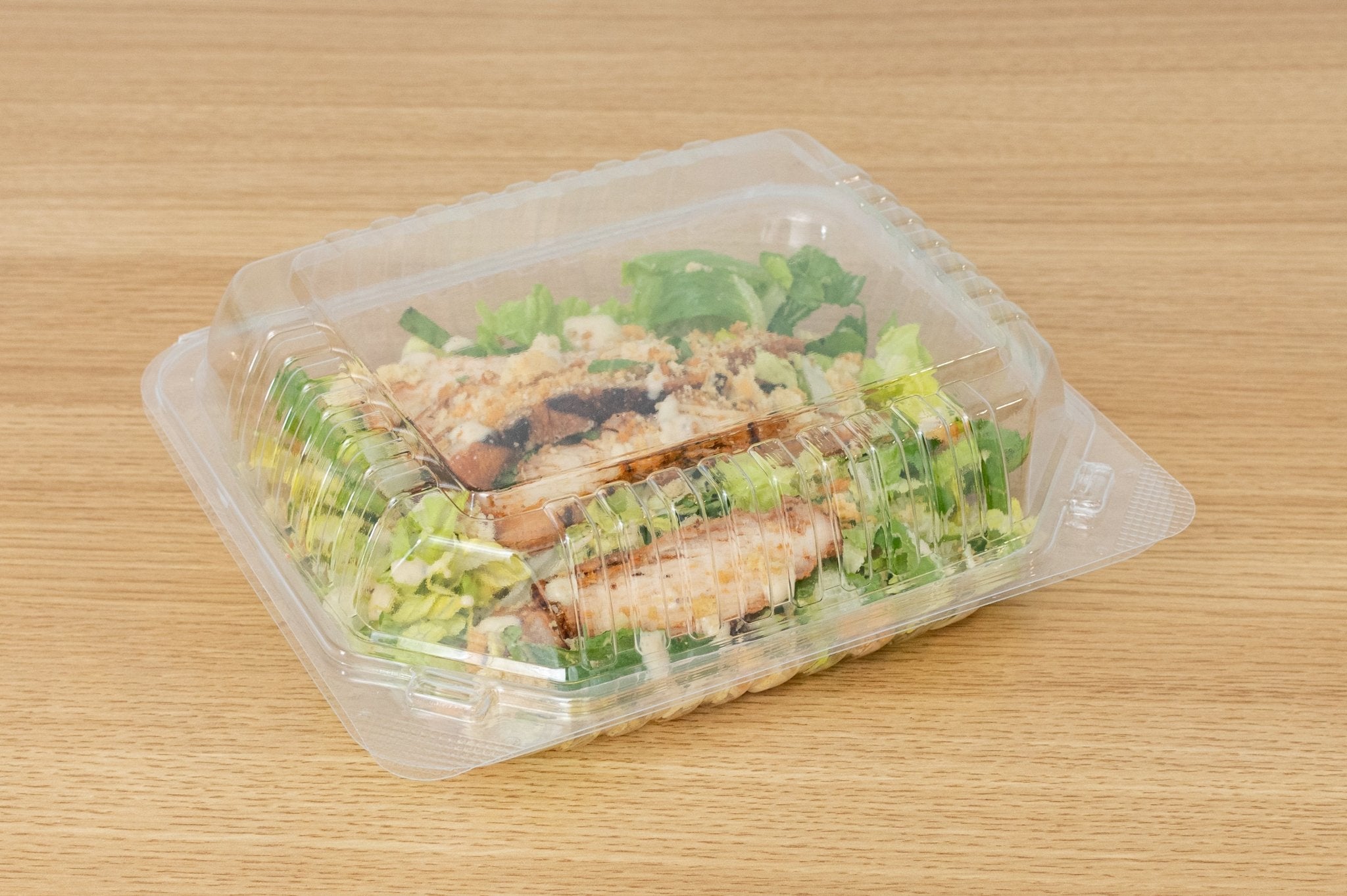 Clear Hinged PS Container, 8" x 8" 3in Tall, 200pc - Feast Source