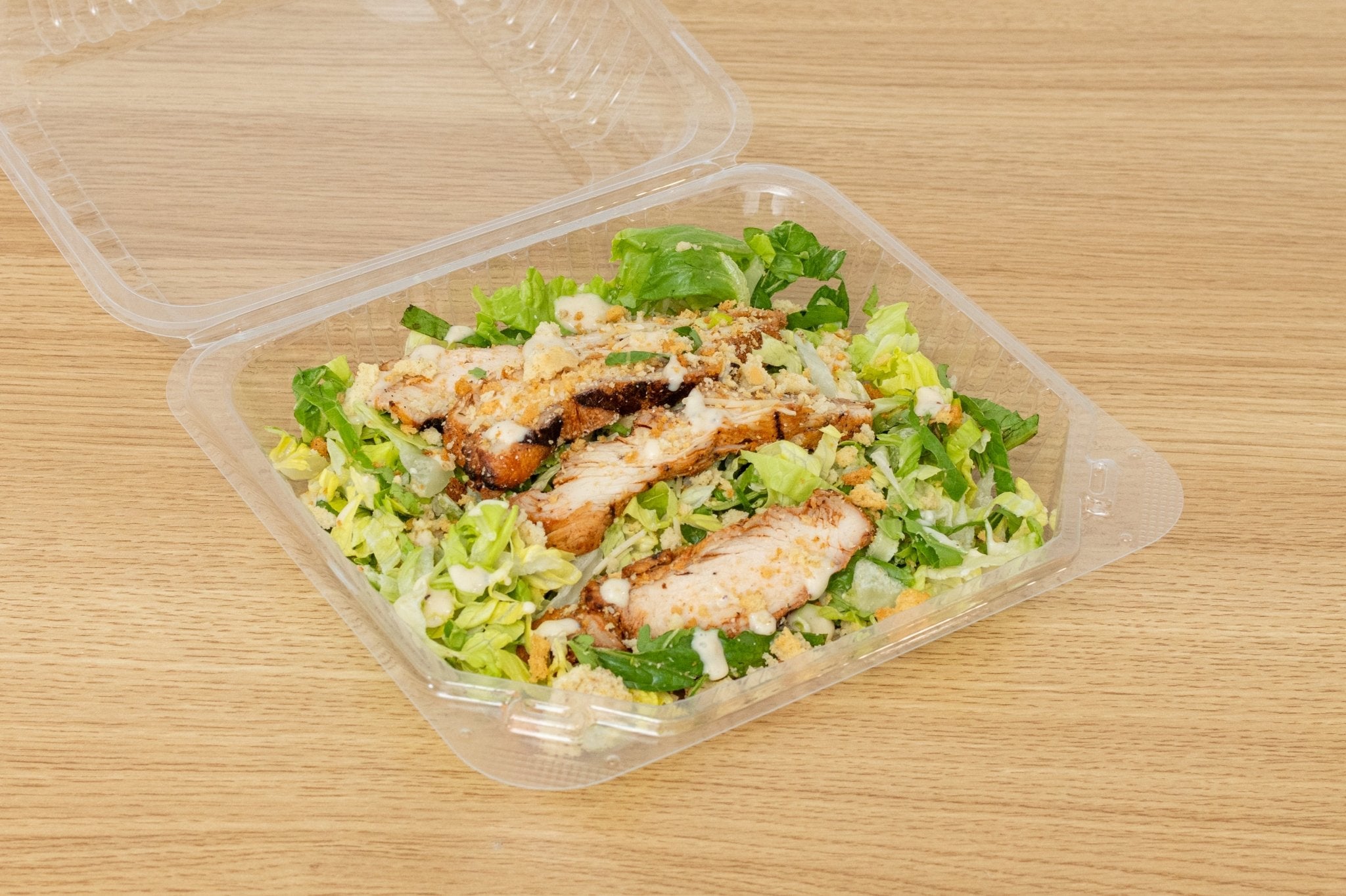 Clear Hinged PS Container, 8" x 8" 3in Tall, 200pc - Feast Source