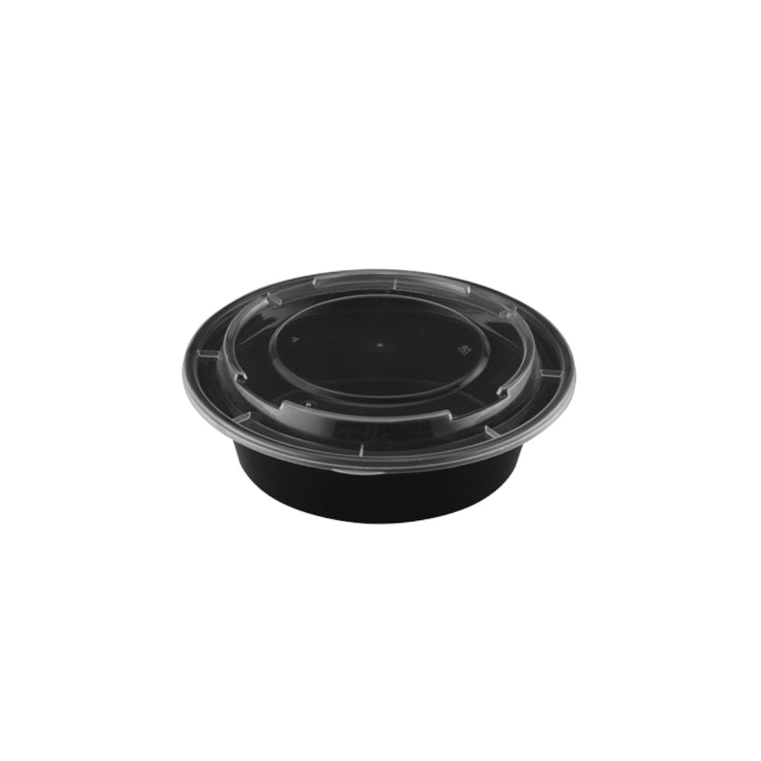 Containers with Lids, 24oz, Round, 150 Sets - Feast Source
