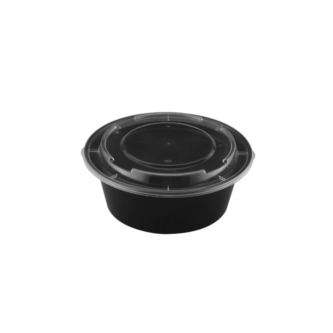 Containers with Lids, 40oz, Round, 150 Sets - Feast Source