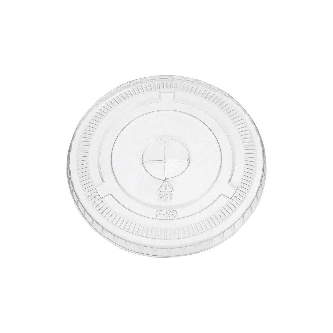Flat Lids for 12-24oz PET Cups, 98mm, 1000 pc - Feast Source