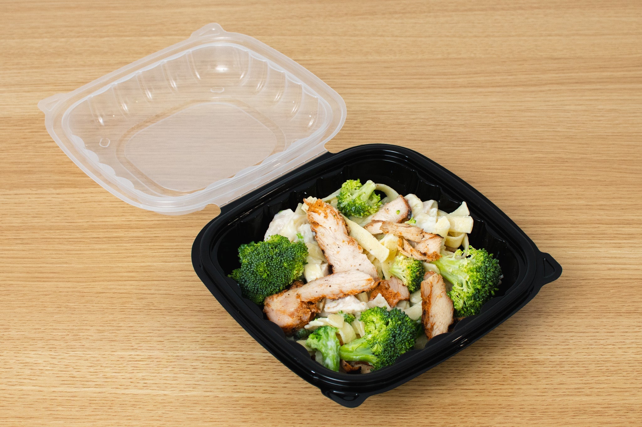 Hinged Clear Top Container, 9" x 9", 100pc - Feast Source