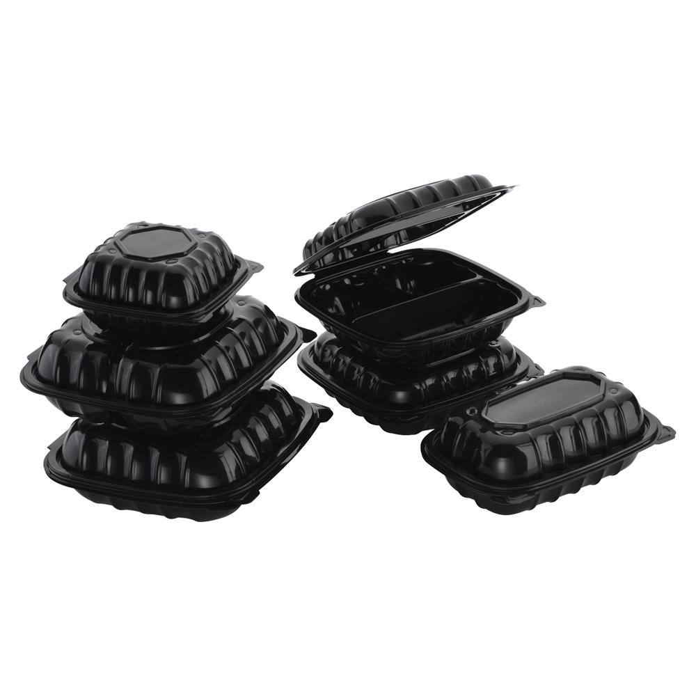 Microwaveable All-Black Containers - Feast Source