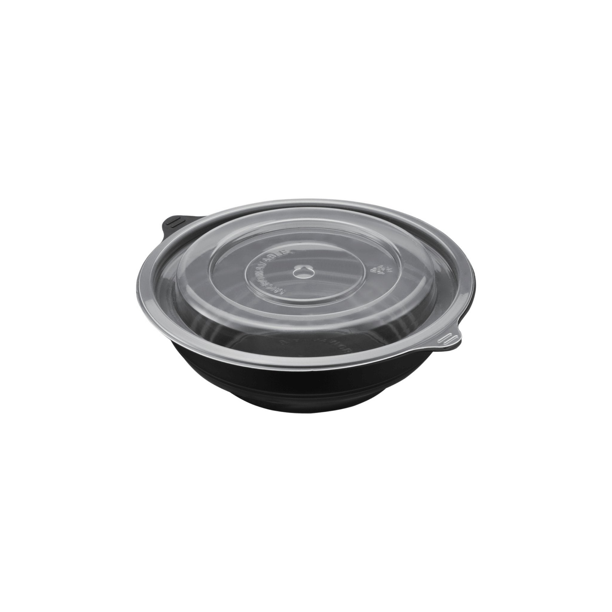 16oz Black Round Bowl, 120 Sets - Feast Source