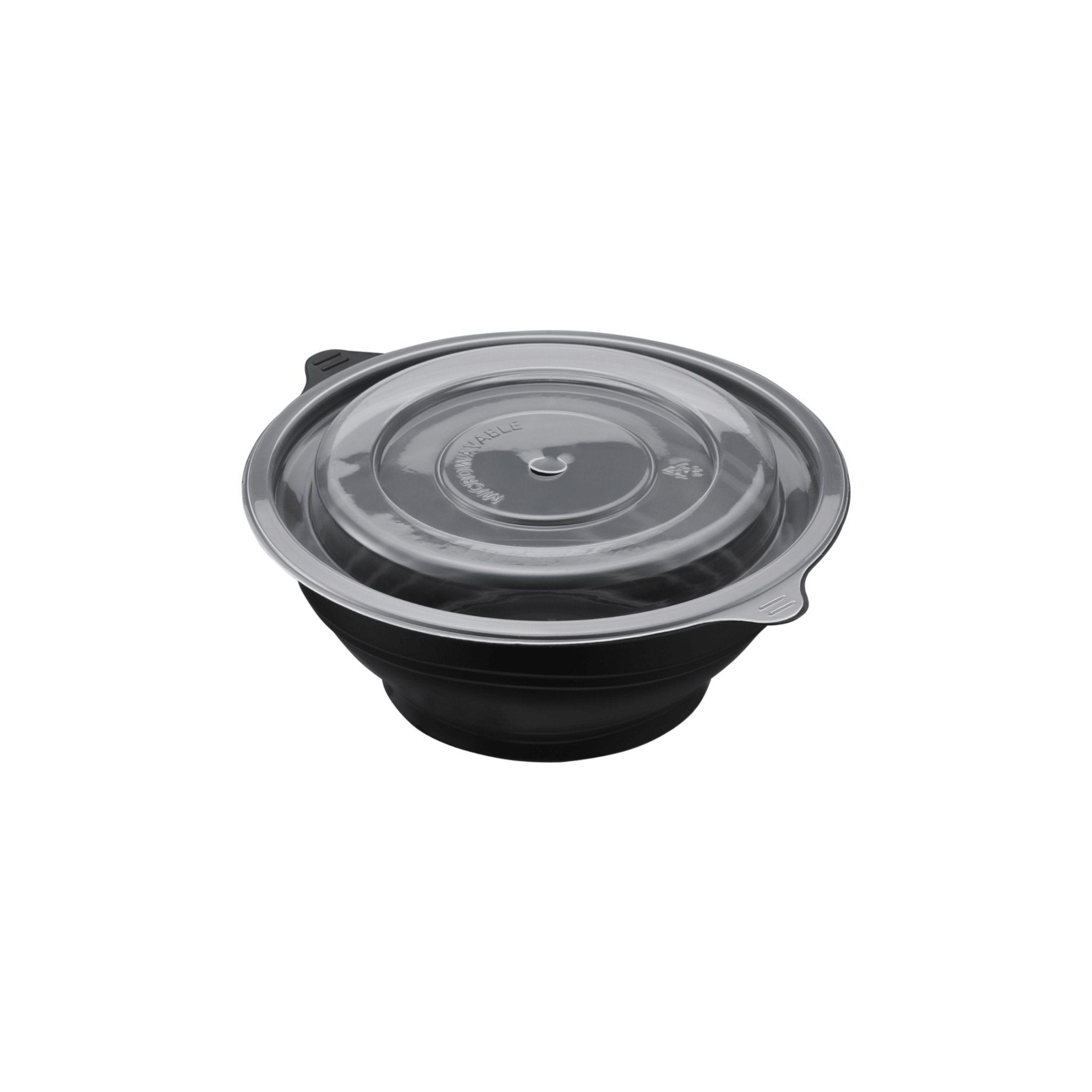 20oz Black Round Bowl, 120 Sets - Feast Source