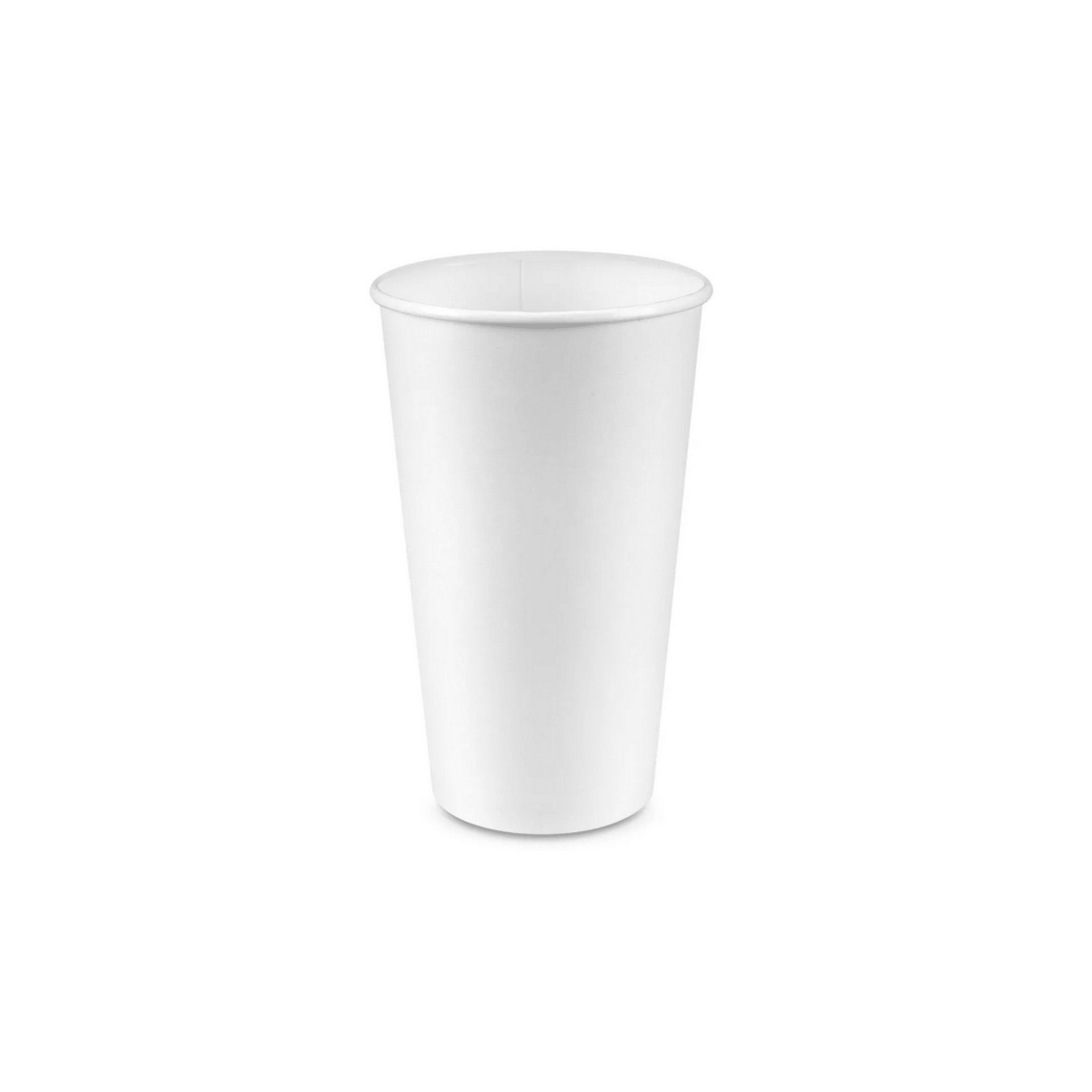 16oz Paper Cup, Single Wall, 90mm, White, 1000pc - Feast Source