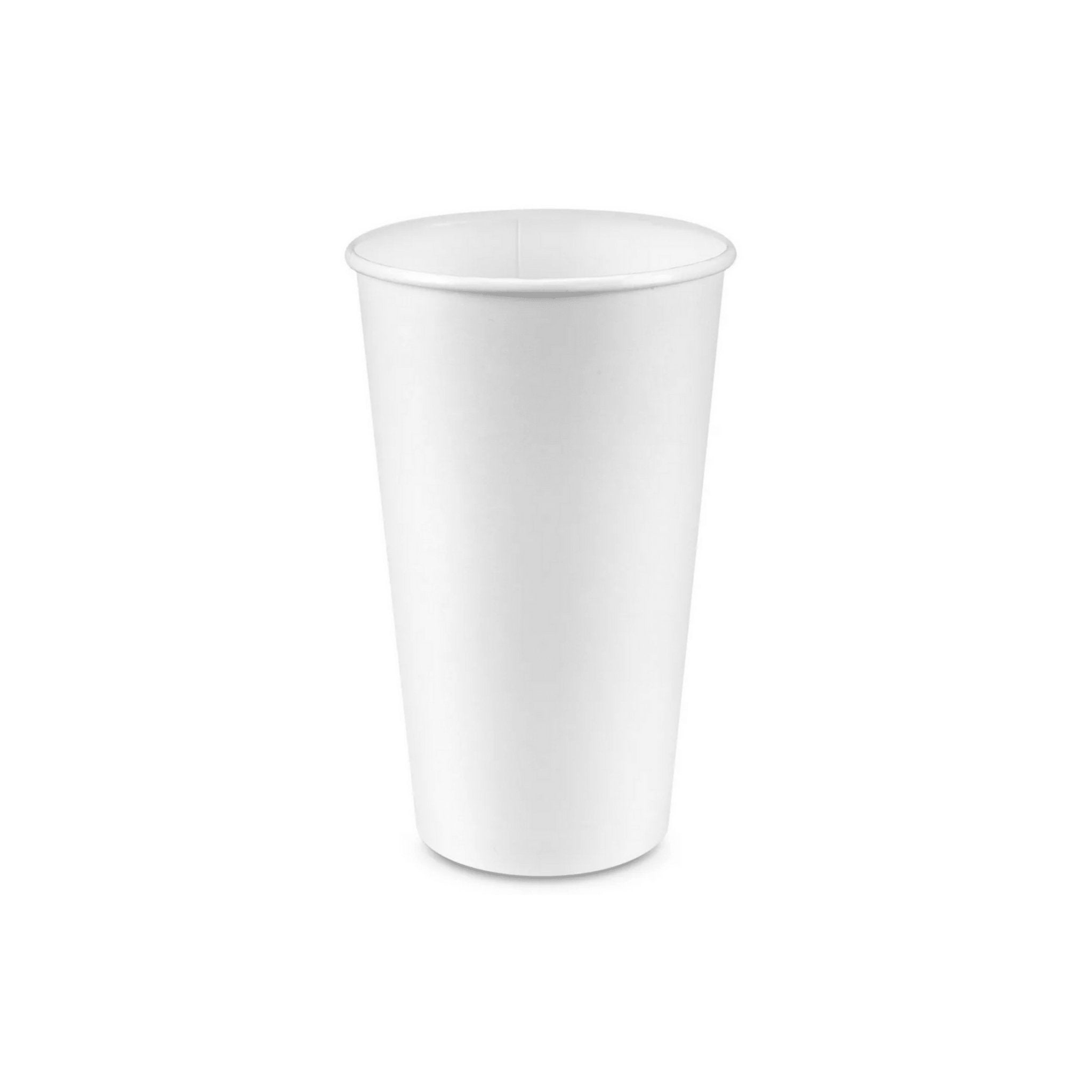 24oz Paper Cup, Single Wall, 90mm, White, 500pc - Feast Source