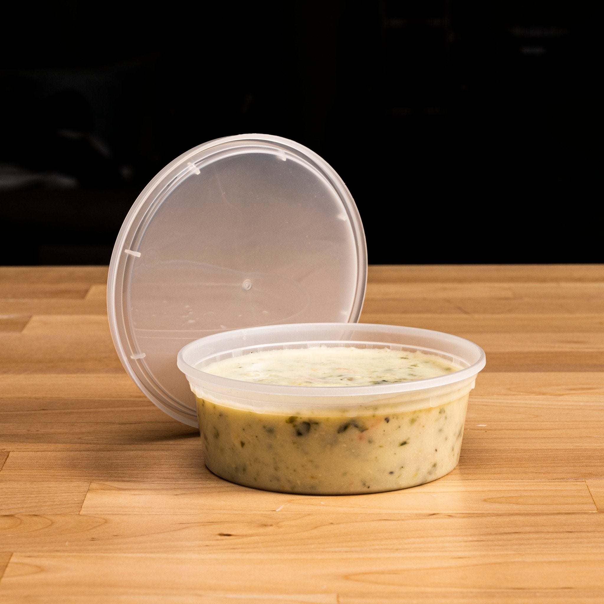 8oz Heavy Duty Deli Container, 240 Combo Sets - Feast Source