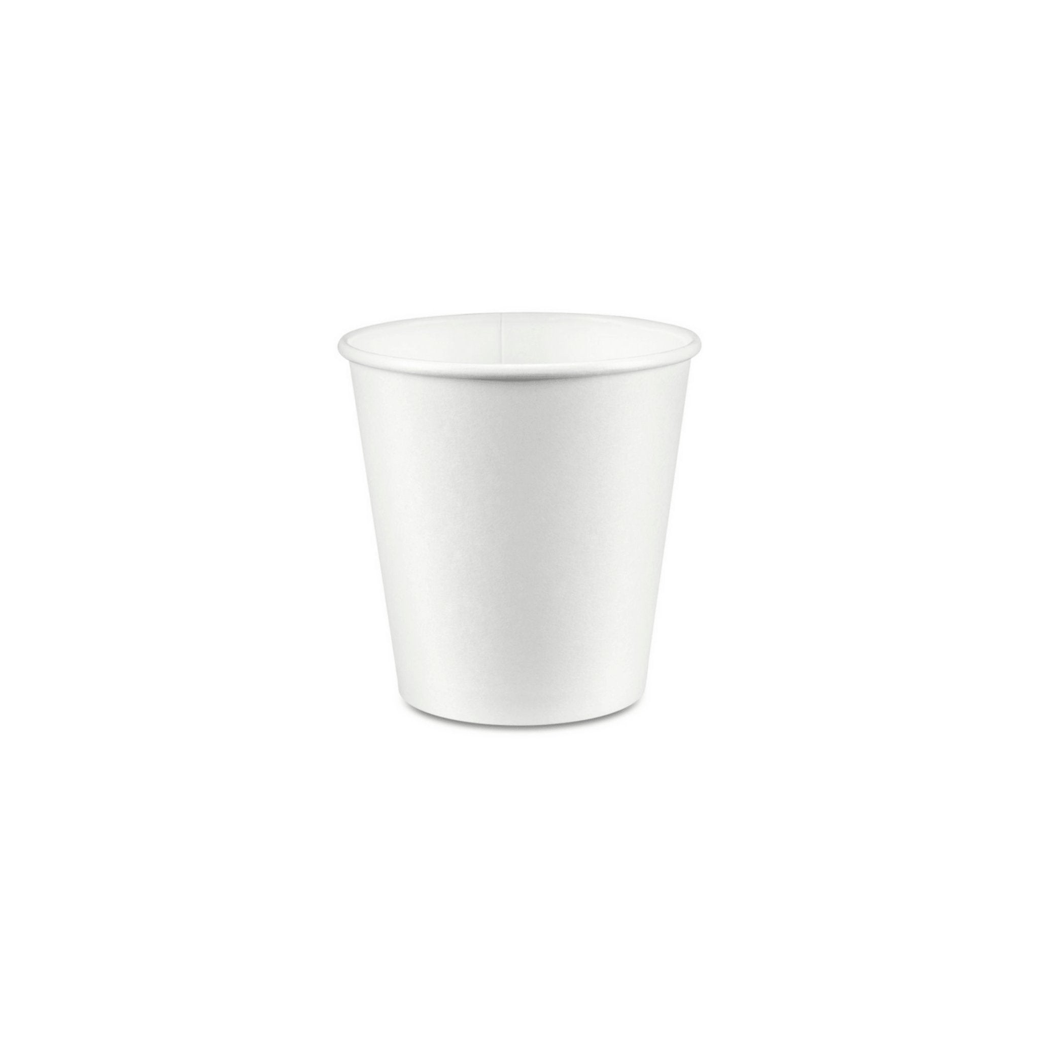 8oz Paper Cup, Single wall, 80mm, White, 1000pc - Feast Source