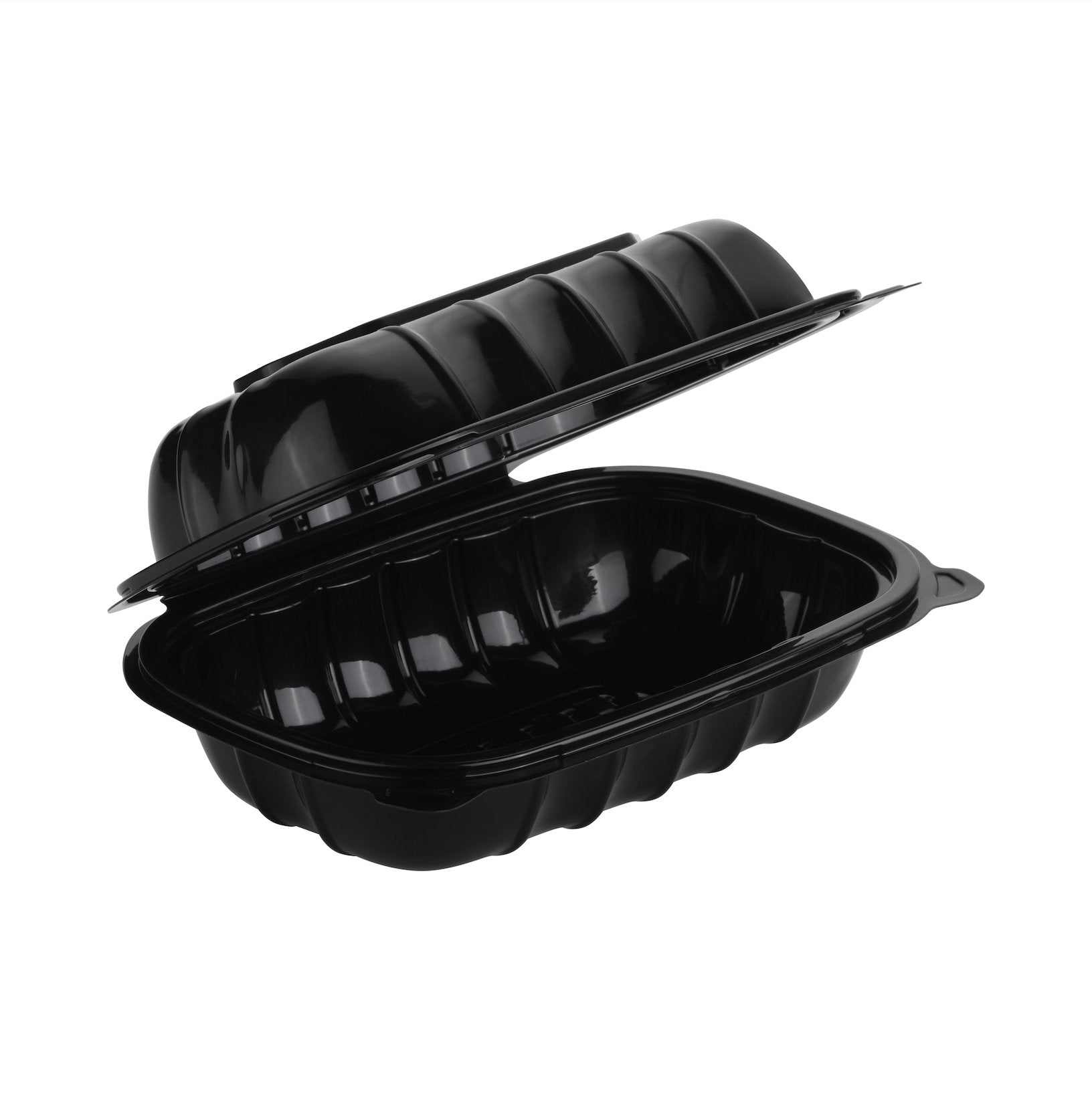 Hinged Black Hoagie Container, 9" x 6", 150pc - Feast Source