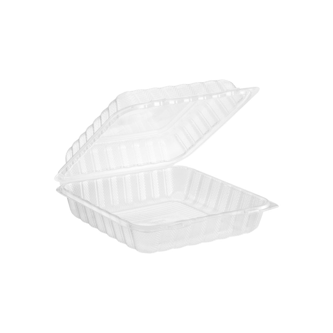 Microwaveable Hinged Container, 9" x 9", 150pc - Feast Source