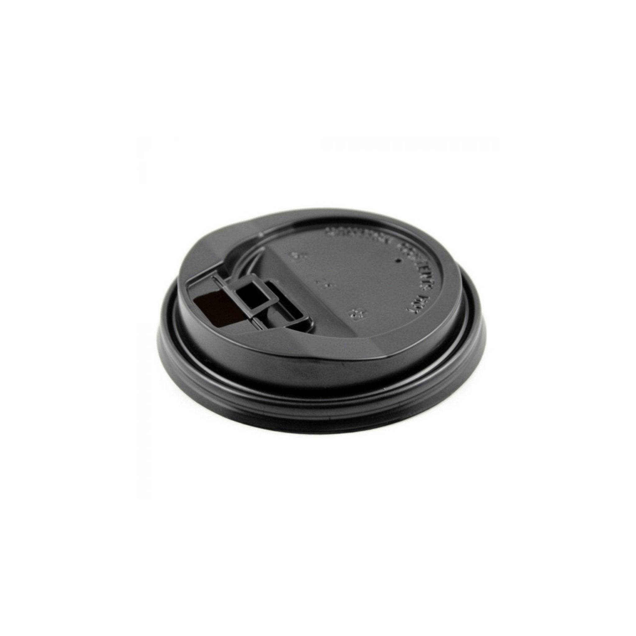 Reclosable Lid for 10-24oz Paper Cup, 90mm, PP, Black, 1000pc - Feast Source