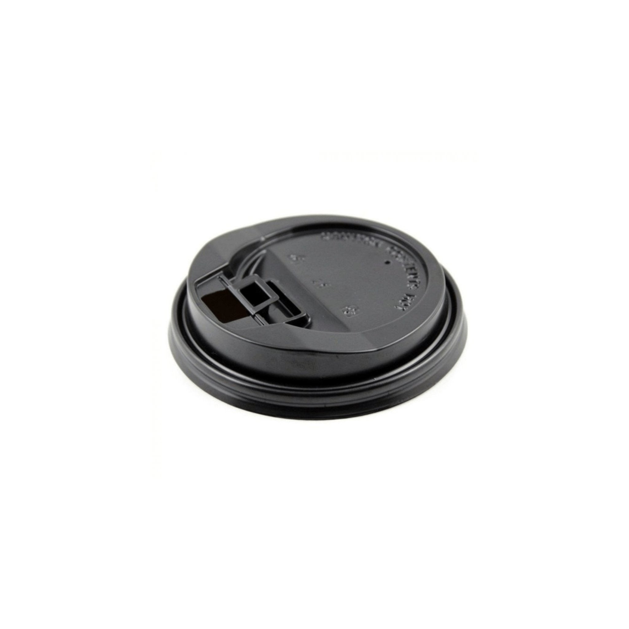 Reclosable Lid for 8oz Paper Cup, 80mm, PP, Black, 1000pc - Feast Source