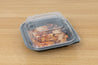 Two-Piece Microwaveable Black Tray with Translucent Lid, 8" x 8", 100 Sets - Feast Source